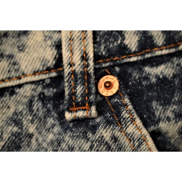 Vintage Levis 550 Acid Washed Jeans Tag 35 x 30 Actual 34 x 30 Mens Orange Tab - Picture 12 of 15